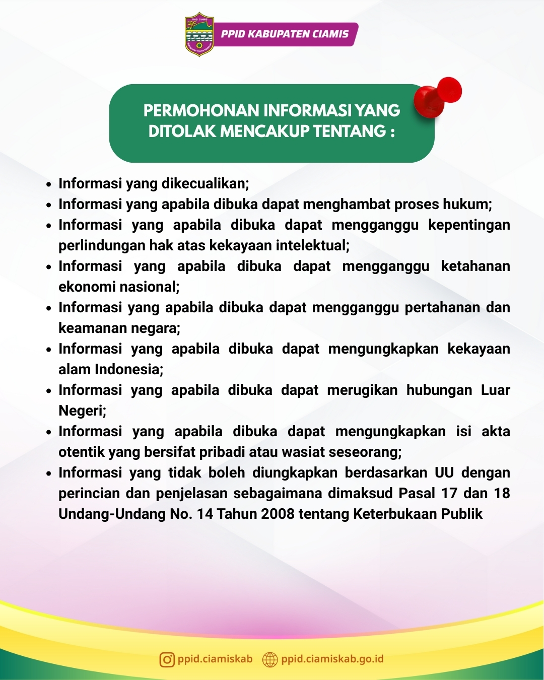 Alasan penolakan informasi publik - Poster 2